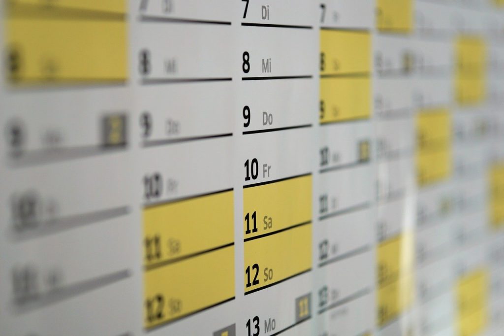 Abbildung eines Kalenders